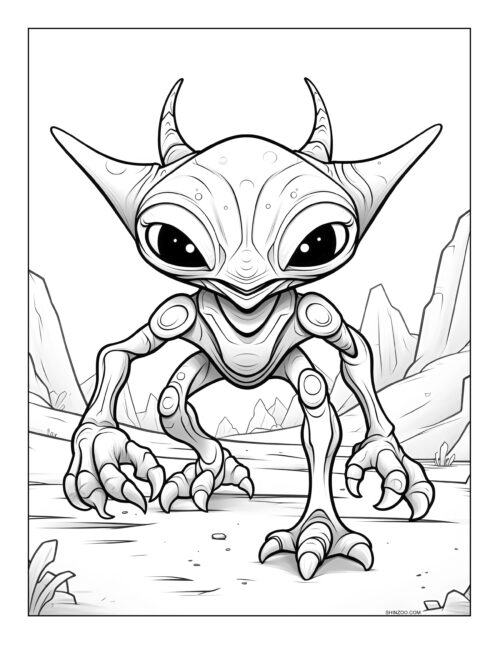 Alien World Coloring Sheets 08