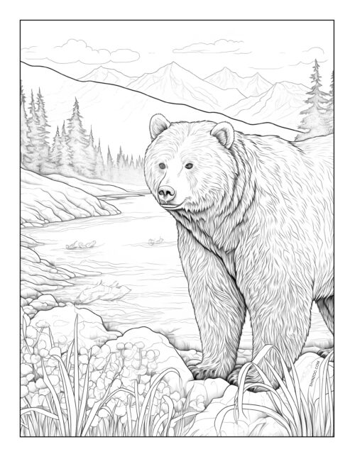Bear Coloring Page 06
