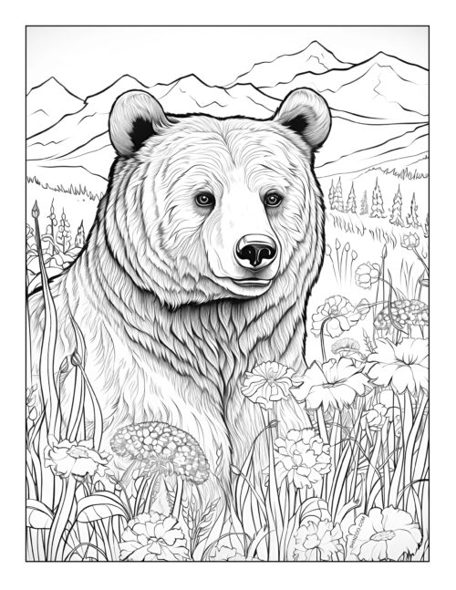 Bear Coloring Page 10