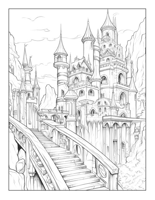 Castles Coloring Sheet 02