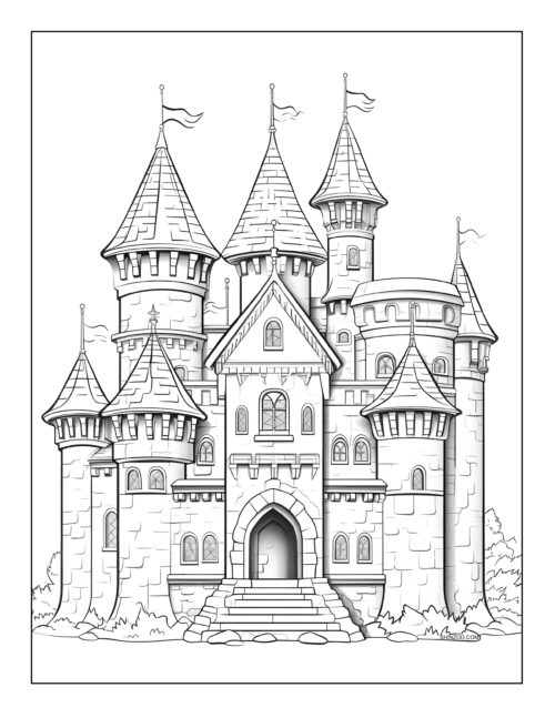Castles Coloring Sheet 03