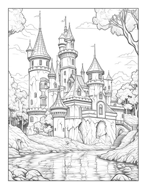 Castles Coloring Sheet 07