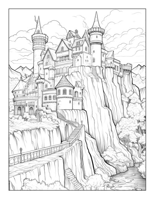 Castles Coloring Sheet 08