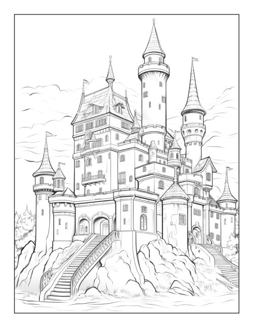 Castles Coloring Sheet 09