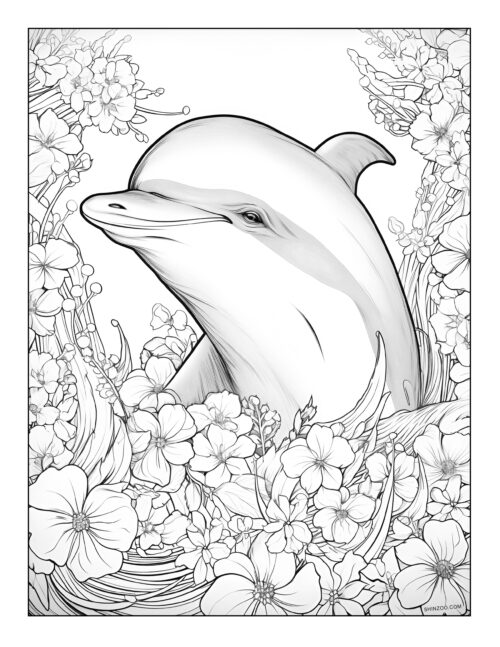 Dolphin Coloring Page 05