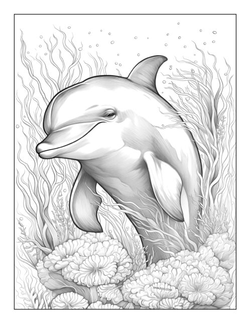 Dolphin Coloring Page 08