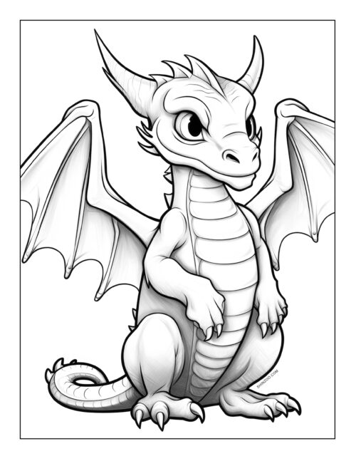 Dragon Coloring Sheet 02