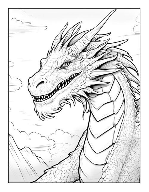 Dragon Coloring Sheet 03