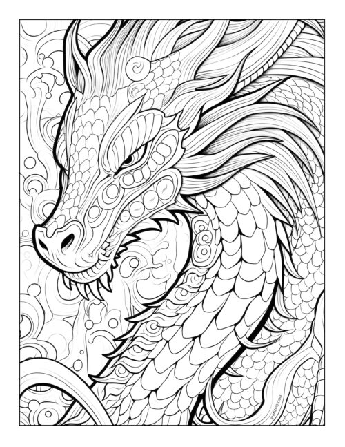 Dragon Coloring Sheet 10