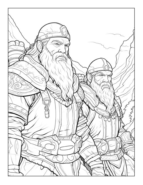 Gnomes Coloring Page 03
