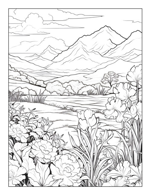 Landscape Coloring Page 03