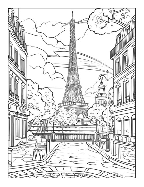 Paris Coloring Page 10