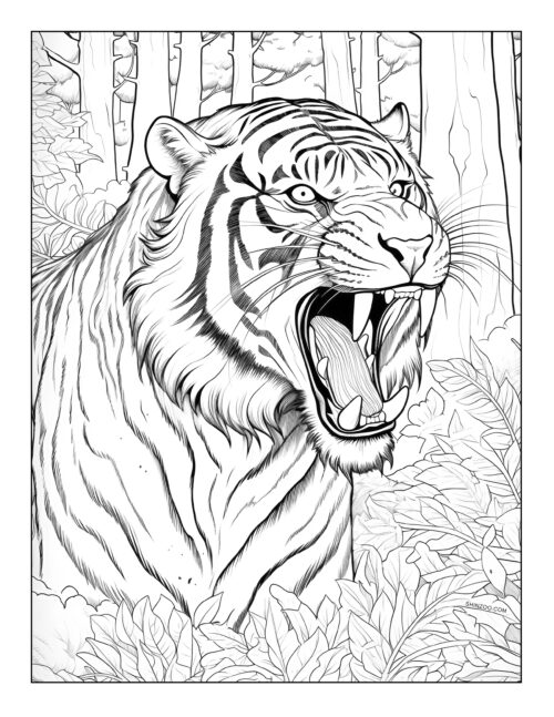 Tiger Coloring Page 06