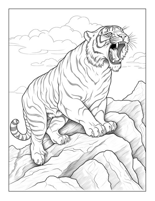 Tiger Coloring Page 07