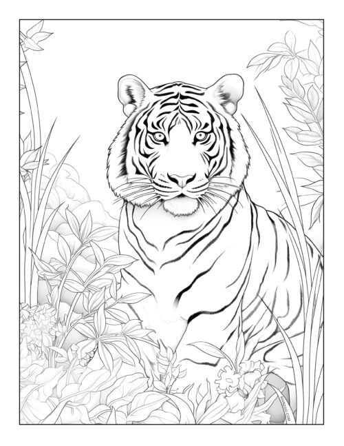 Tiger Coloring Page 12