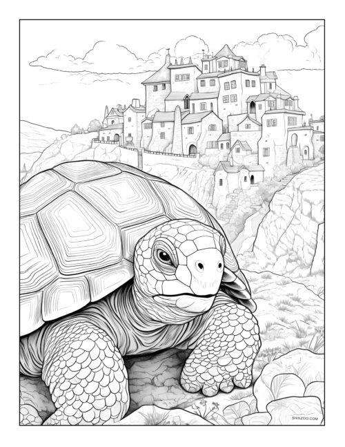 Turtle Coloring Page 01