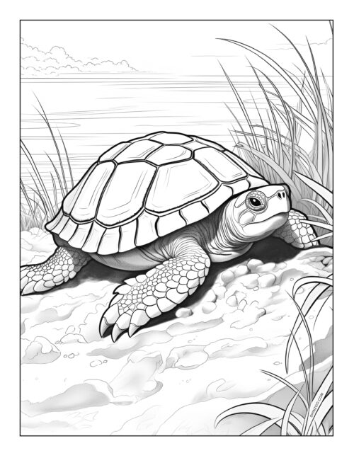 Turtle Coloring Page 05