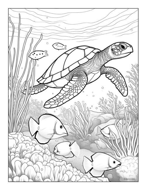 Turtle Coloring Page 06