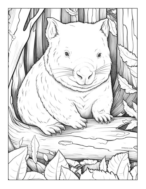 Wombat Coloring Page 03