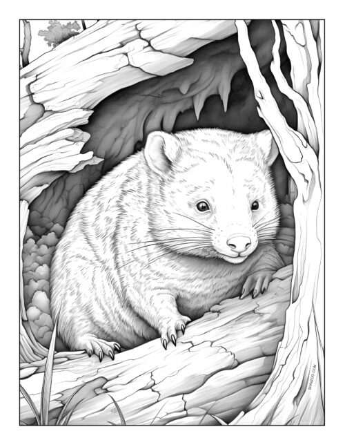 Wombat Coloring Page 05