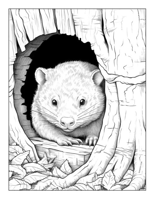 Wombat Coloring Page 06