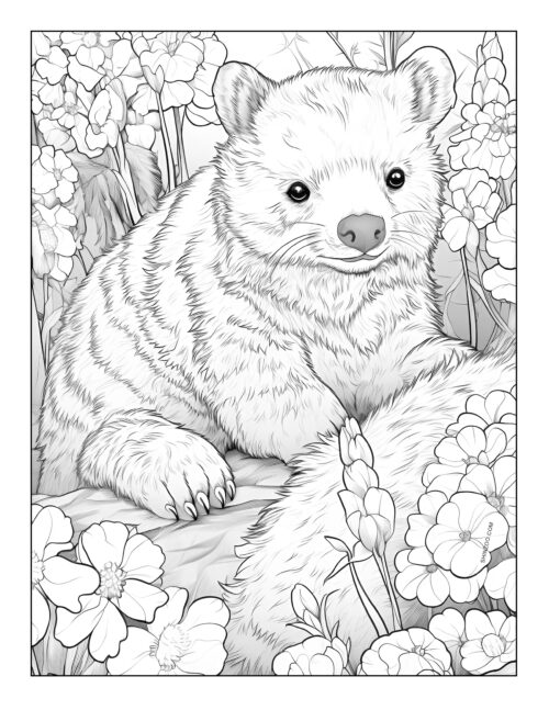 Wombat Coloring Page 07