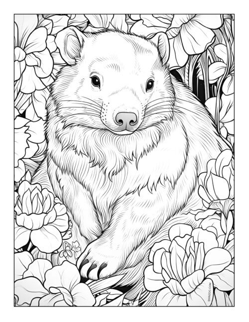 Wombat Coloring Page 08