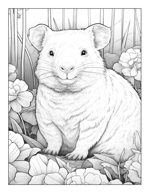 Wombat Coloring Page 09