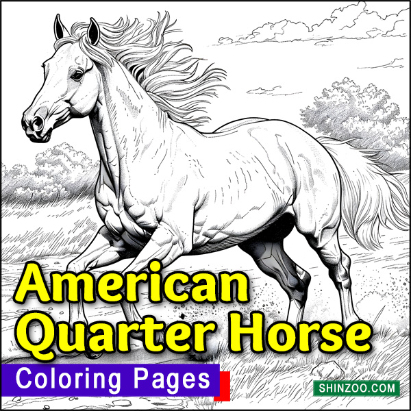 American Quarter Horse Coloring Pages Printable