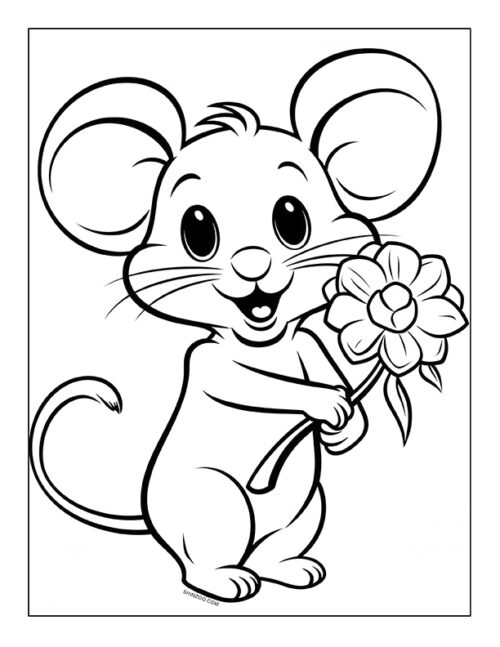 Animal With Flower Coloring Page 11