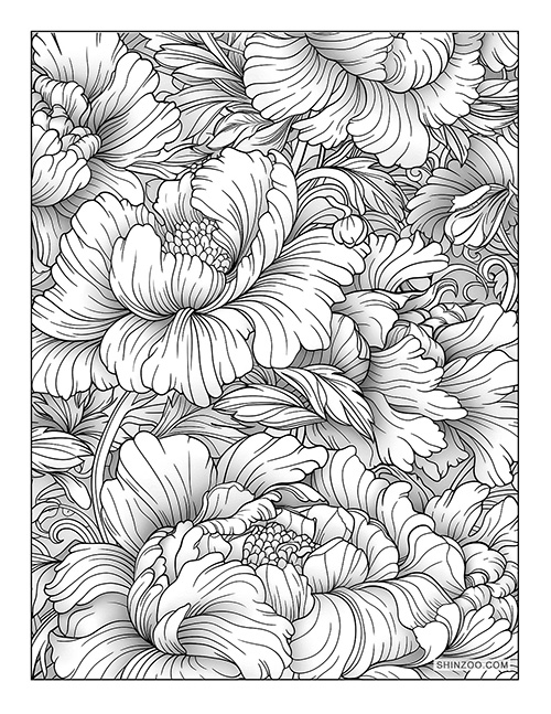 Carnation Flower Coloring Page 07