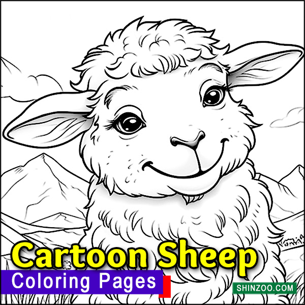 Cartoon Sheep Coloring Pages Printable