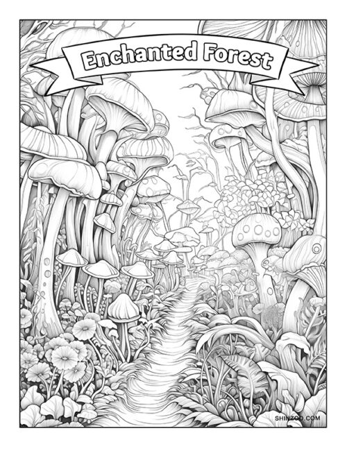 Enchanted Forest Coloring Page 01