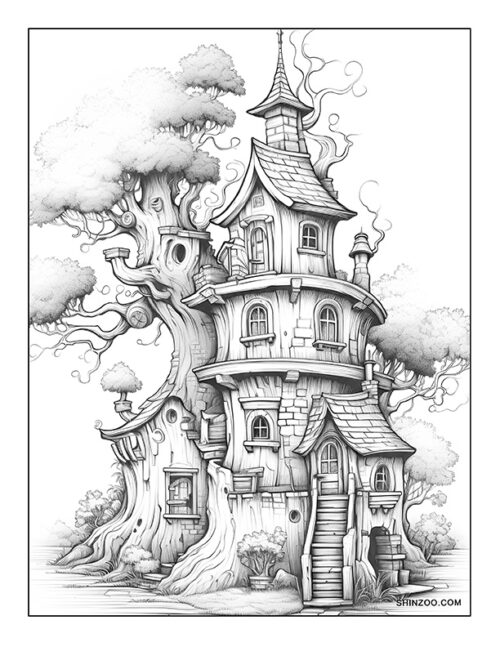 Enchanted Forest Coloring Page 07