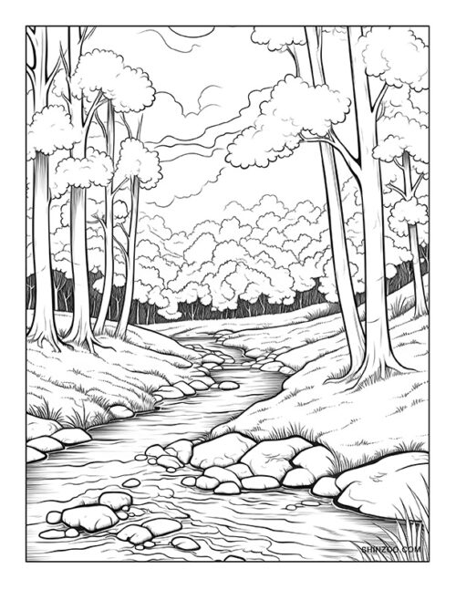 Enchanted Forest Coloring Page 09
