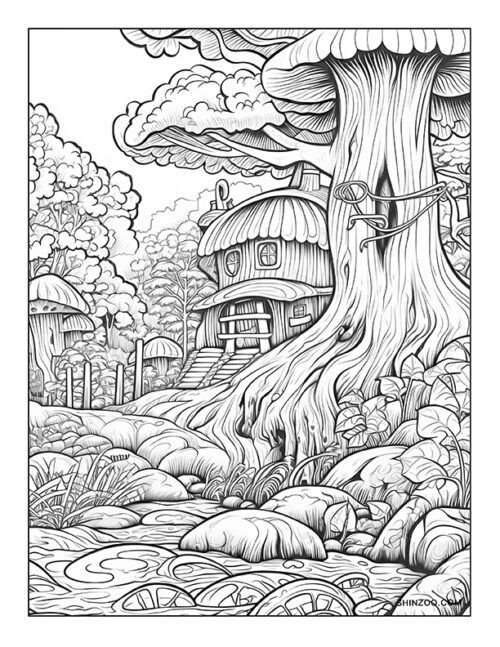 Enchanted Forest Coloring Page 11