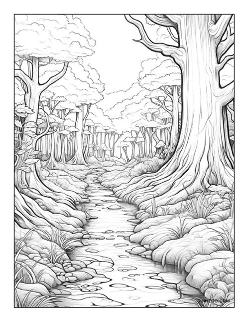 Enchanted Forest Coloring Page 13