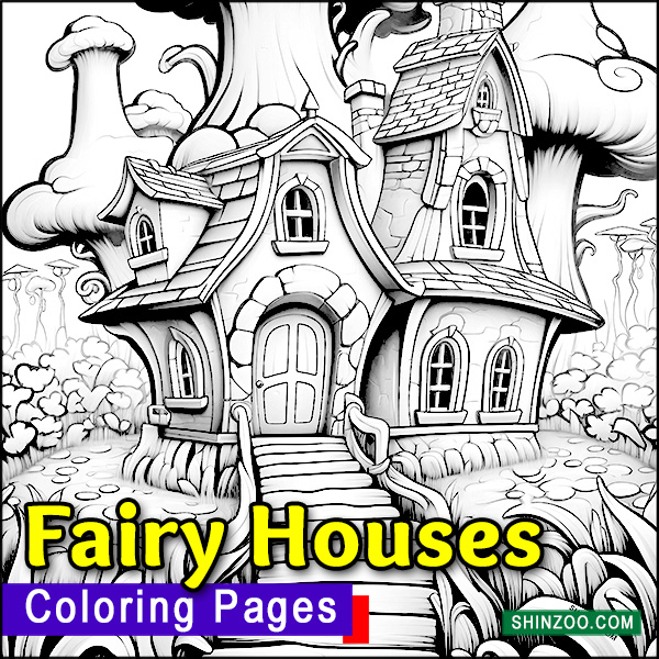 Fairy Houses Coloring Pages Printable
