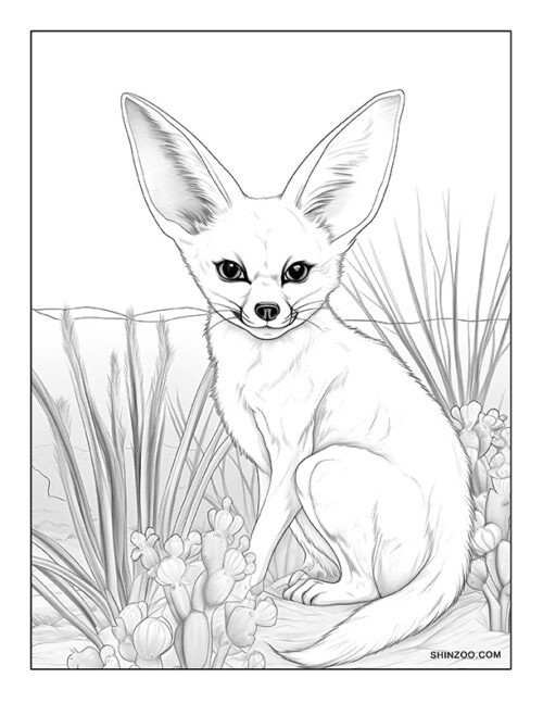 Fennec Fox Coloring Page 03