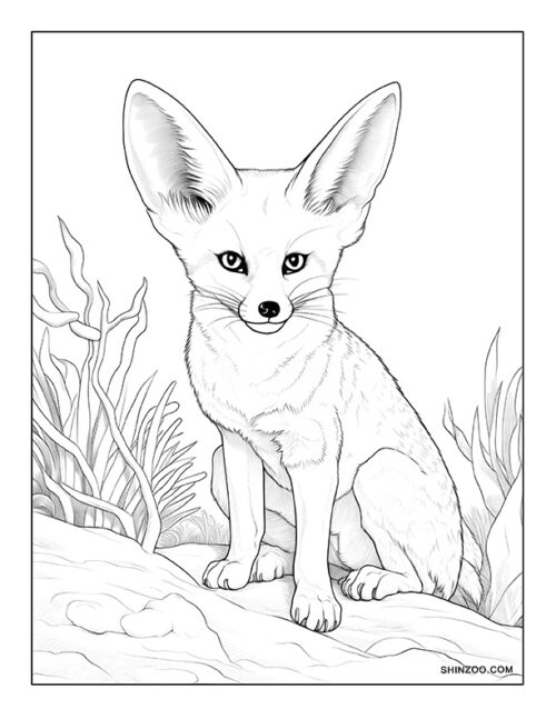 Fennec Fox Coloring Page 06