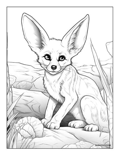 Fennec Fox Coloring Page 08