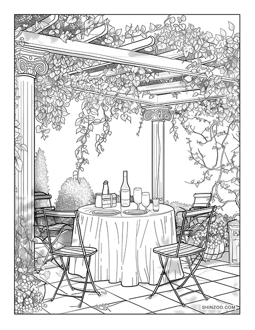 Garden Party Coloring Page 01