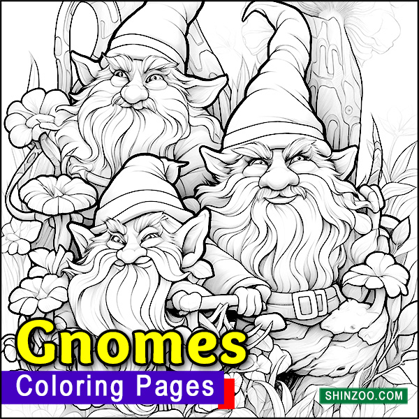 Gnomes Coloring Pages Printable