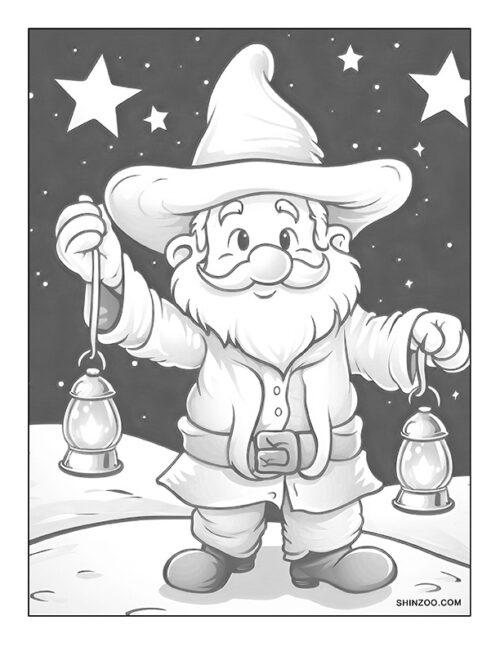 Magical Gnomes Coloring Page 04