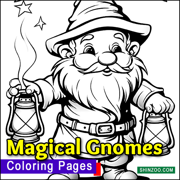 Magical Gnomes Coloring Pages Printable
