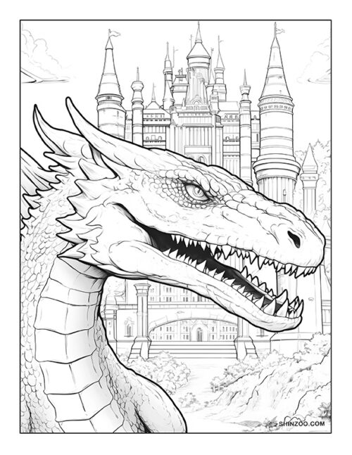 Medieval Dragon Coloring Page 07