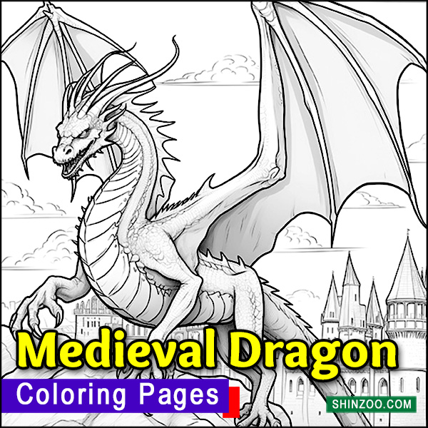Medieval Dragon Coloring Pages Printable