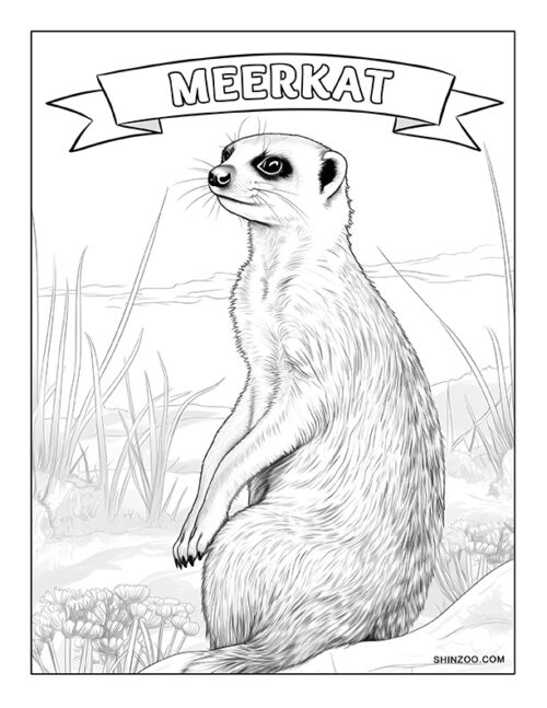 Meerkat Coloring Page 01