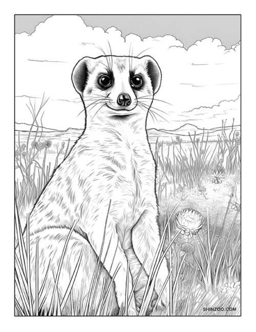 Meerkat Coloring Page 03