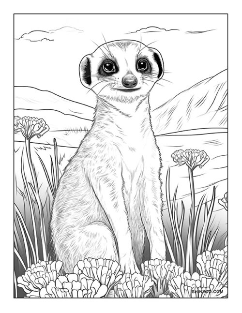 Meerkat Coloring Page 06